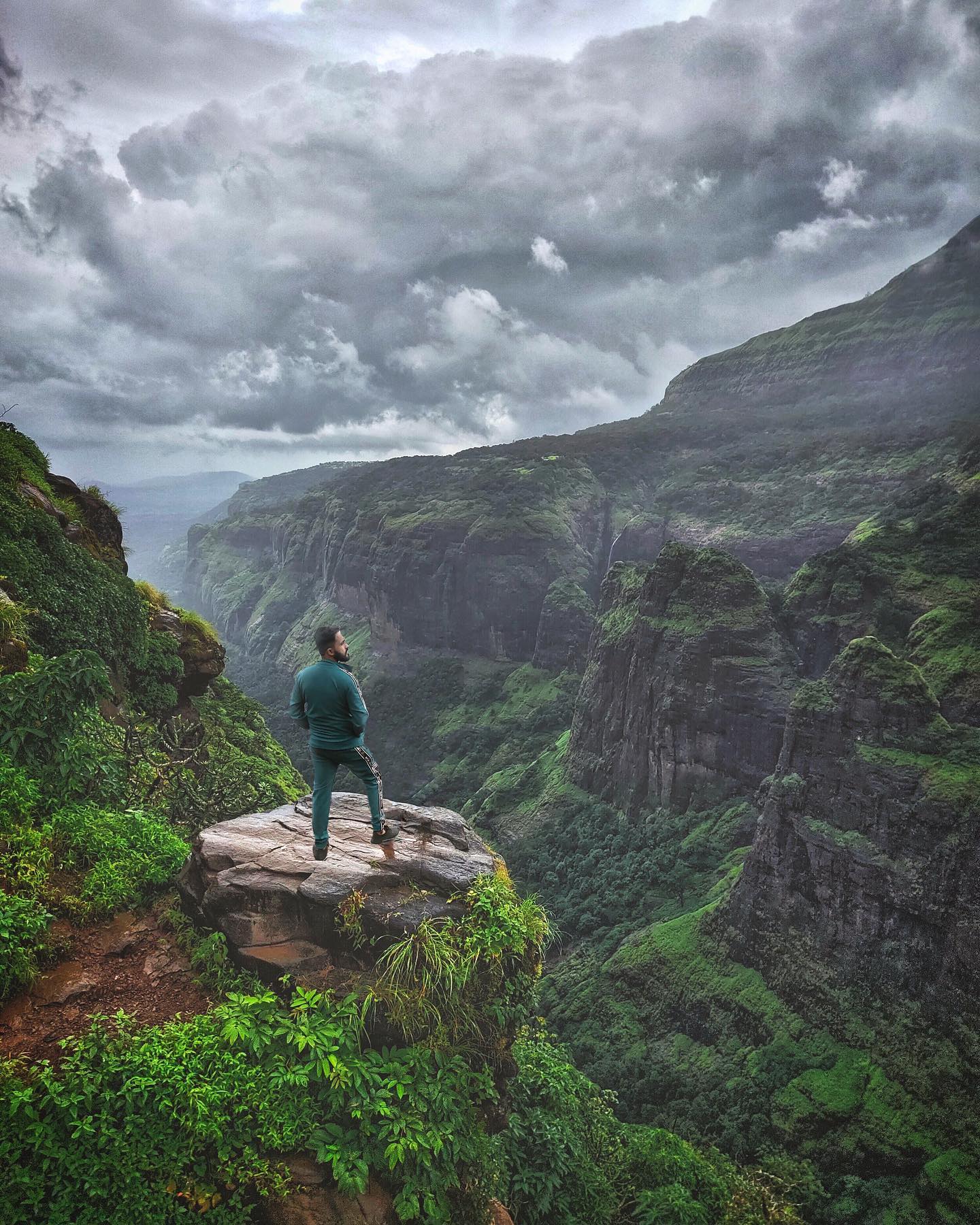 Prashant looking out over the mountains